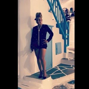 SOLD—Jacket shots set with pearls on it.